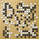 Board position at the end of game EGC 1975 - Round 1 - Game 1: Manfred Wimmer vs Juergen Mattern