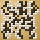 Board position at the end of game EGC 1975 - Round 3 - Game 1: Jim Bates vs Henk de Vries