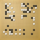 Board position at the end of game EGC 1976 - Round 3 - Game 2: Tony Goddard vs Cas Muller