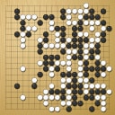 Board position at the end of game EGC 1976 - Round 5 - Game 2: Jon Diamond vs Wolfgang Isele