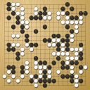 Board position at the end of game EGC 1976 - Round 6 - Game 2: Wolfgang Isele vs Tony Goddard