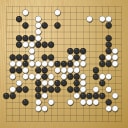 Board position at the end of game EGC 1976 - Round 9 - Game 1: Cas Muller vs Patrick Merissert