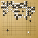 Board position at the end of game EGC 1980 - Round 8 - Game 1: Rob van Zeijst vs Matthew Macfadyen