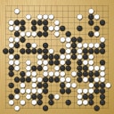 Board position at the end of game EGC 1981 - Round 1 - Game 1: Rob van Zeijst vs Jean Michel