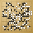 Board position at the end of game EGC 1985 - Round 4 - Game 1: Frank Janssen vs Eddy Shaw