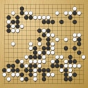 Board position at the end of game EGC 1986 - Round 4 - Game 1: Ronald Schlemper vs Frank Janssen