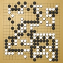 Board position at the end of game EGC 1990 - Round 10 - Game 1: Rob van Zeijst vs Viktor Bogdanov