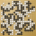 Board position at the end of game EGC 1992 - Round 10 - Game 1: Frank Janssen vs Wataru Miyakawa