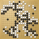 Board position at the end of game EGC 1992 - Round 2 - Game 1: Tony Claasen vs Egbert Rittner