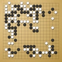 Board position at the end of game EGC 1992 - Round 8 - Game 1: Viktor Bogdanov vs Dick Riedeman