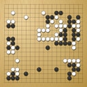 Board position at the end of game EGC 1995 - Round 1 - Game 1: Matti Groot vs Malte Schuster