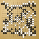 Board position at the end of game EGC 1996 - Round 9 - Game 1: Juan Guo vs Cristian Pop