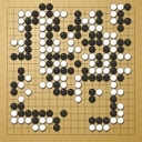 Board position at the end of game EGC 2000 - Round 4 - Game 1: Hyuk Lee vs Alexandr Dinerstein