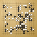 Board position at the end of game EGC 2003 - Round 9 - Game 1: Seul-ki Hong vs Jung-hee Yi