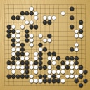 Board position at the end of game EGC 2005 - Round 1 - Game 1: Alexandr Dinerstein vs Pei Zhao