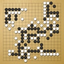 Board position at the end of game EGC 2005 - Round 1 - Game 1: Lucian Corlan vs Seok-bin Cho