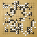 Board position at the end of game EGC 2005 - Round 3 - Game 2: Ilja Shikshin vs Na-yeon Kang