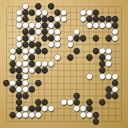 Board position at the end of game EGC 2007 - Round 1 - Game 1: Rudi Verhagen vs Seok-bin Cho