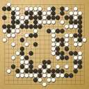 Board position at the end of game EGC 2007 - Round 6 - Game 1: Seul-ki Hong vs Chong-uk Pak