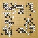Board position at the end of game EGC 2009 - Round 2 - Game 1: Rob van Zeijst vs Eunkuk Kim