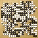 Board position at the end of game EGC 2009 - Round 3 - Game 2: In-seong Hwang vs Alexandr Dinerstein