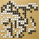 Board position at the end of game EGC 2009 - Round 5 - Game 2: Joon-sang Kim vs Sang-youn Jun