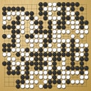 Board position at the end of game EGC 2009 - Round 8 - Game 1: Alexandr Dinerstein vs Eunkuk Kim
