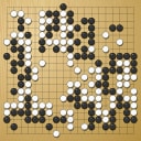 Board position at the end of game EGC 2009 - Round 9 - Game 2: Chi Min Oh vs Rob van Zeijst