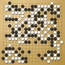 Board position at the end of game EGC 2010 - Round 8 - Game 1: Kyeong-nang Kang vs Ali Jabarin