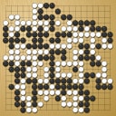 Board position at the end of game EGC 2010 - Round 9 - Game 1: Ilja Shikshin vs Chaelim Kim