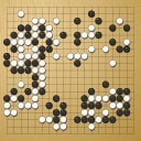 Board position at the end of game EGC 2011 - Round 1 - Game 3: Benjamin Teuber vs Alexandr Dinerstein