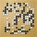 Board position at the end of game EGC 2011 - Round 4 - Game 2: Ilja Shikshin vs Kazuo Yoshihara
