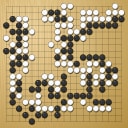 Board position at the end of game EGC 2012 - Round 3 - Game 2: Pei Zhao vs Mateusz Surma
