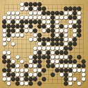 Board position at the end of game EGC 2021 - Round 1 - Game 8: Oscar Vazquez vs Lucas Neirynck