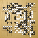 Board position at the end of game EGC 2023 - Round 1 - Game 3: Johannes Obenaus vs Fredrik Blomback