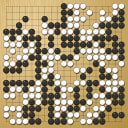 Board position at the end of game EPGC 2009 - Round 1 - Game 2: Radka Haneckova + Martin Reindl vs Jitka Bartova + Jan Hora