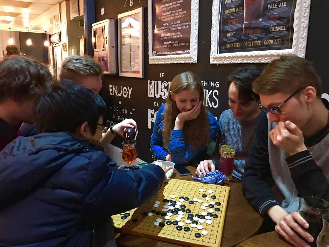 Players in the pub
