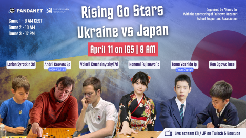 Rising Go Stars! - Ukraine vs Japan Match | April 11, 8 AM